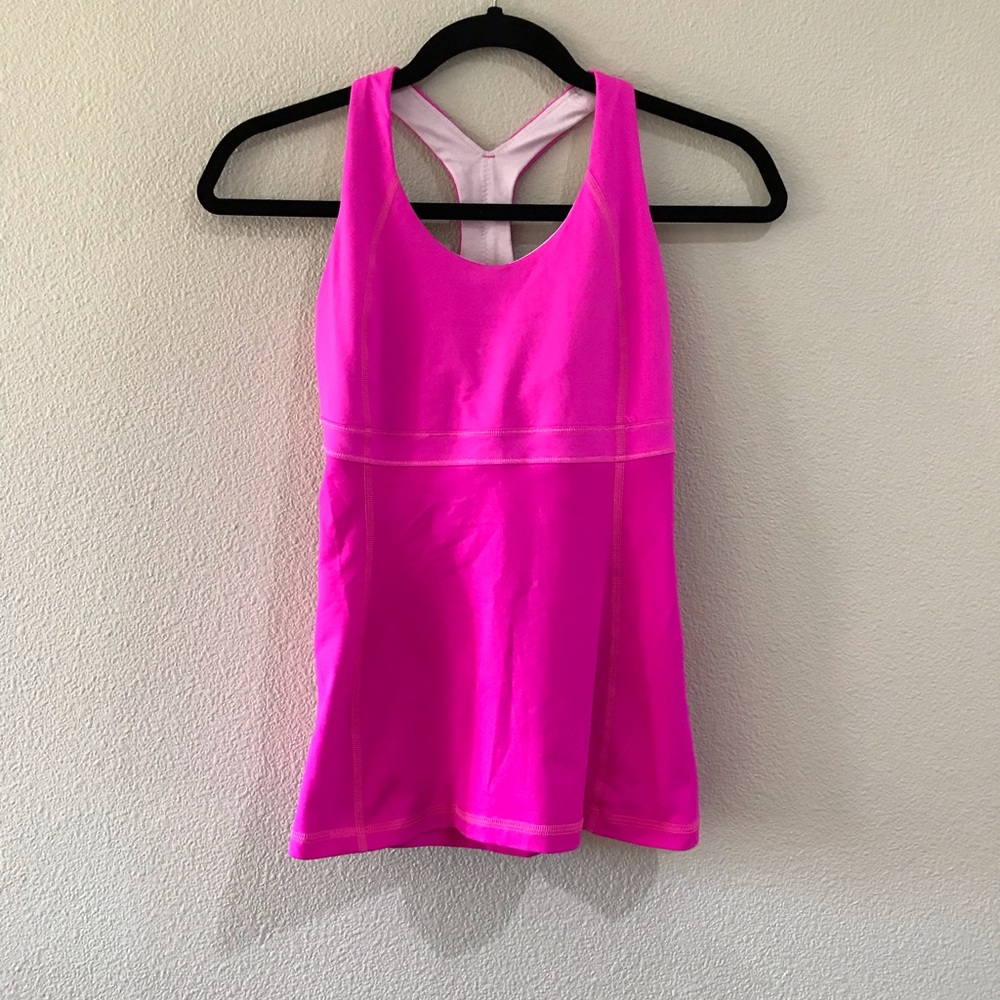 Lululemon Hot Pink Razor Back Tank